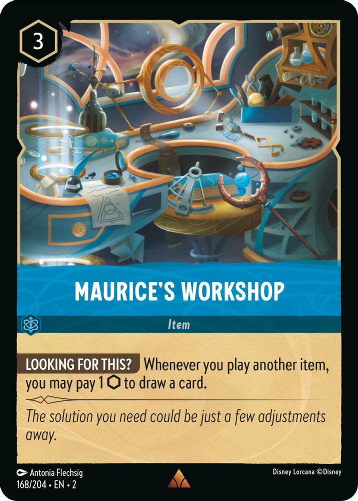Maurice's Workshop 168/204 Rare Rise of the Floodborn Lorcana Near Mint