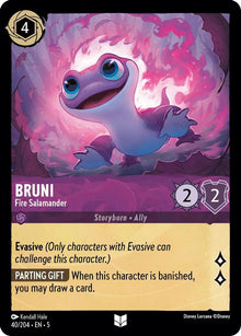 Bruni - Fire Salamander 40/204 Uncommon Shimmering Skies Lorcana Near Mint