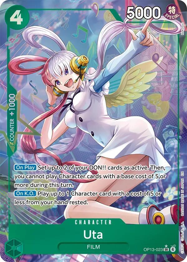 Uta (Alternate Art) OP13-023 Super Rare Carrying On His Will One Piece Foil NM