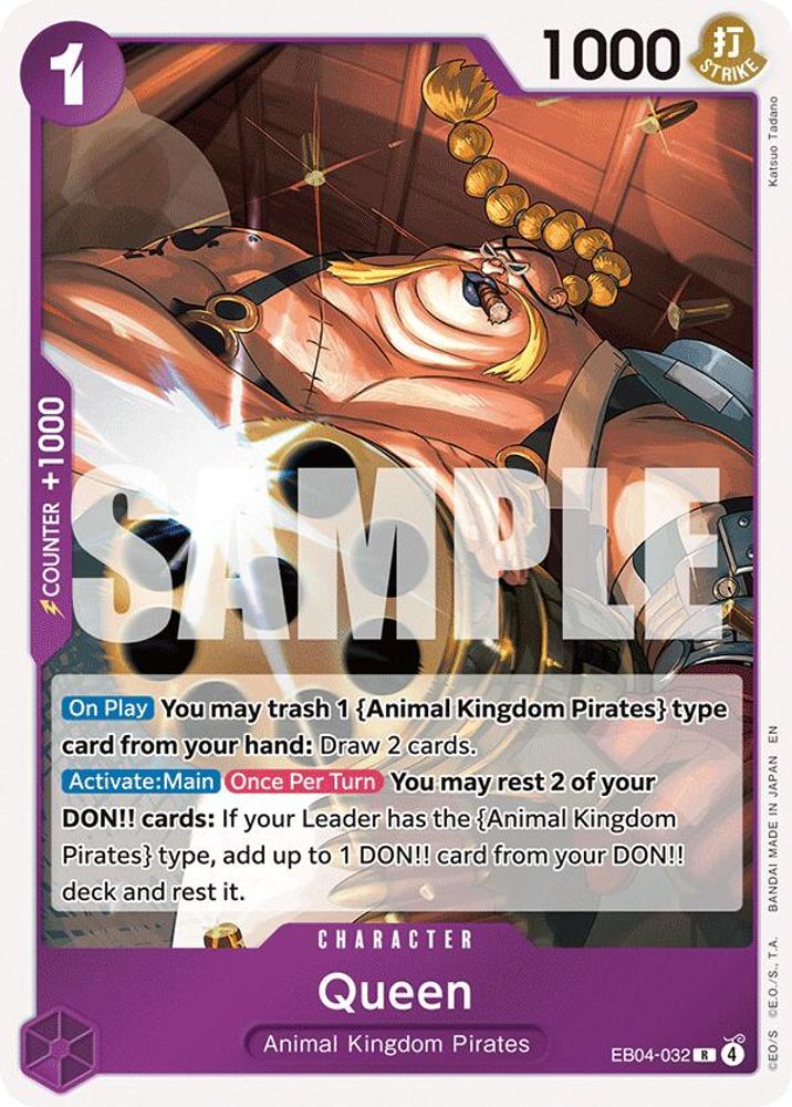 Queen EB04-032 Rare The Azure Sea's Seven One Piece Foil Near Mint