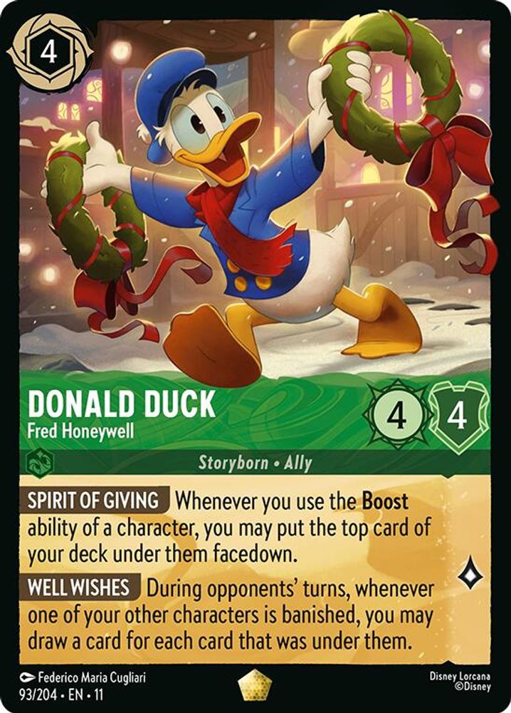 Donald Duck - Fred Honeywell 93/204 Legendary Winterspell Lorcana Near Mint