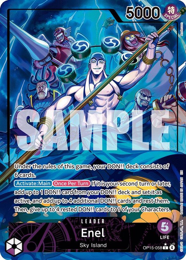 Enel (Alternate Art) OP15-058 Adventure on Kami's Island One Piece Foil NM