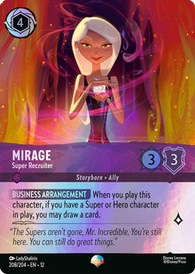 Mirage - Super Recruiter (Epic) 208/204 Epic Wilds Unknown Lorcana Holo NM