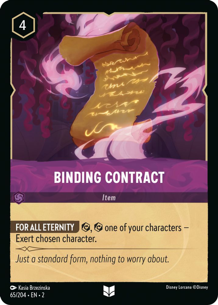 Binding Contract 65/204 Uncommon Rise of the Floodborn Lorcana Near Mint
