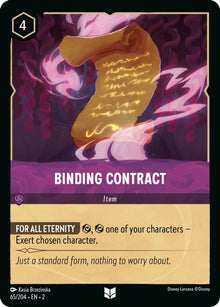 Binding Contract 65/204 Uncommon Rise of the Floodborn Lorcana Near Mint