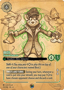 Basil - Disguised Detective (Enchanted) 212/204 Azurite Sea Lorcana Holo NM