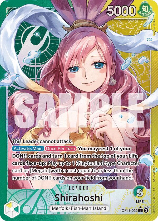 Shirahoshi (022) (Alternate Art) OP11-022 A Fist of Divine Speed One Piece Foil NM