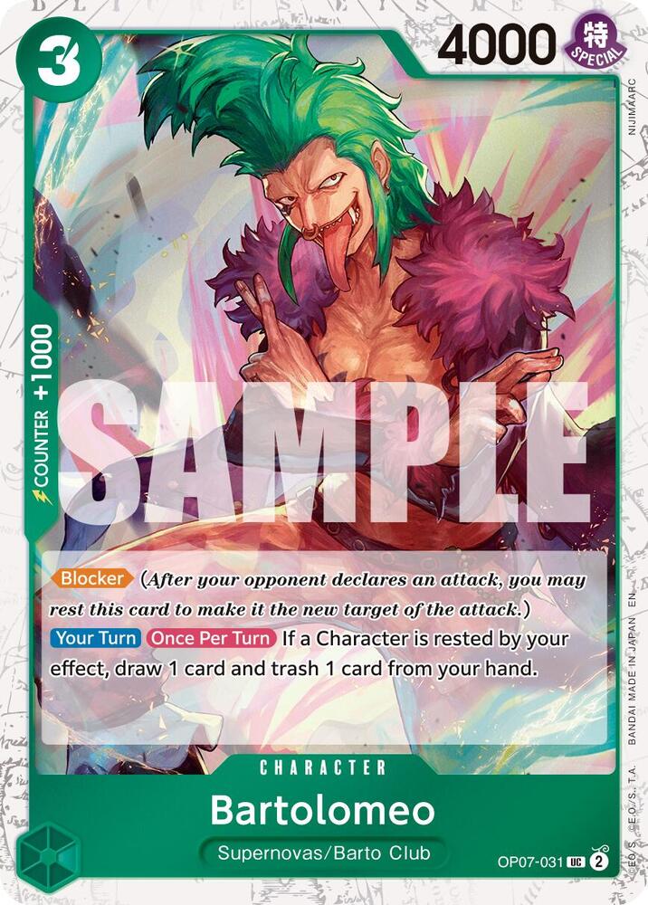 Bartolomeo (Pirate Foil) OP07-031 Premium Booster -The Best- Vol. 2 One Piece NM