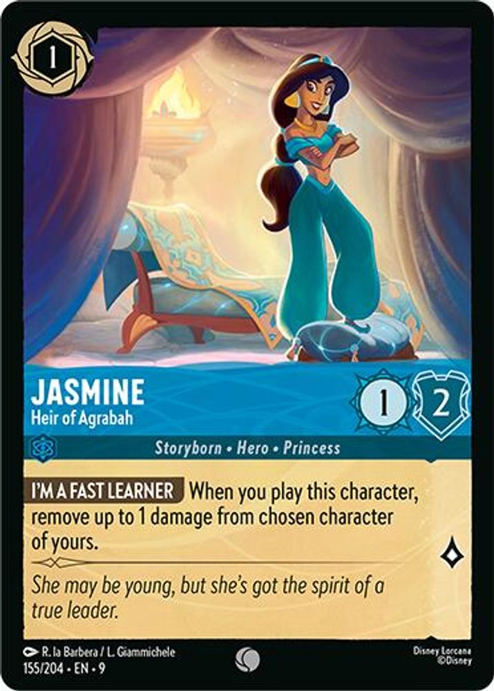 Jasmine - Heir of Agrabah 155/204 Common Fabled Lorcana Near Mint