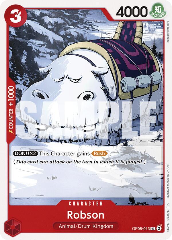 Robson OP08-013 Uncommon Two Legends One Piece Near Mint