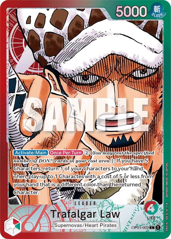 Trafalgar Law (002) (Parallel) OP01-002 Leader Romance Dawn One Piece Foil NM