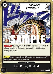 Six King Pistol OP03-097 Rare Pillars of Strength One Piece Foil Near Mint