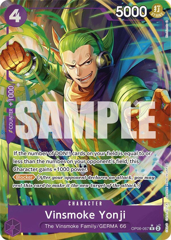 Vinsmoke Yonji (Alternate Art) OP06-067 Premium Booster -The Best- One Piece Foil NM