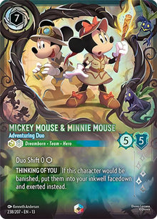 Mickey Mouse & Minnie Mouse - Adventuring Duo (Enchanted) 238/204 Lorcana Holo