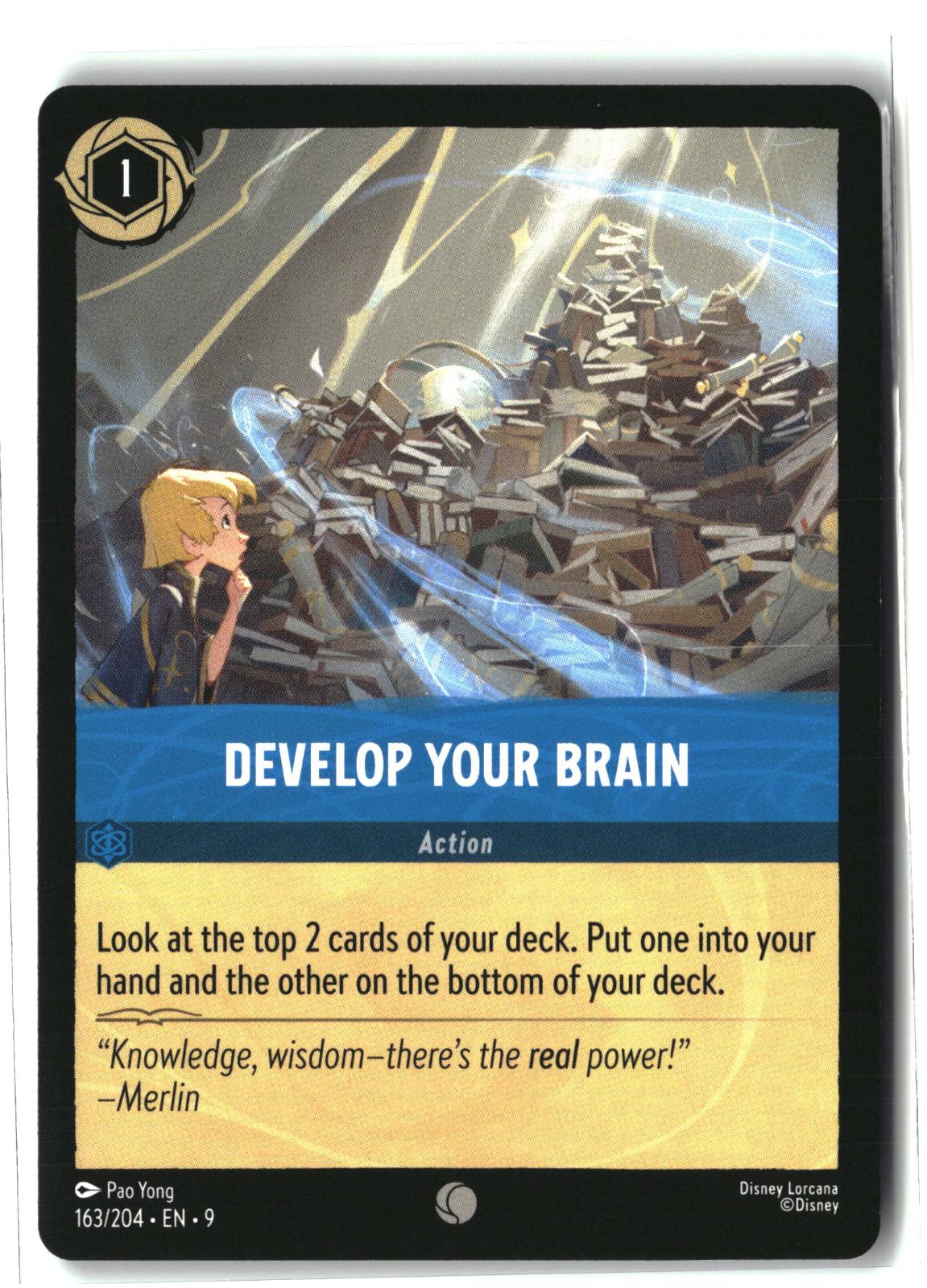 Develop Your Brain 163/204 Common Fabled Lorcana Lightly Played