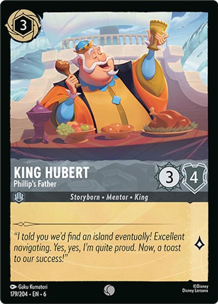 King Hubert - Phillip's Father 179/204 Common Azurite Sea Lorcana Near Mint