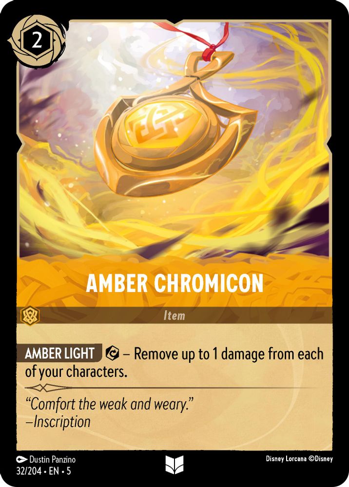 Amber Chromicon 32/204 Uncommon Shimmering Skies Lorcana Near Mint