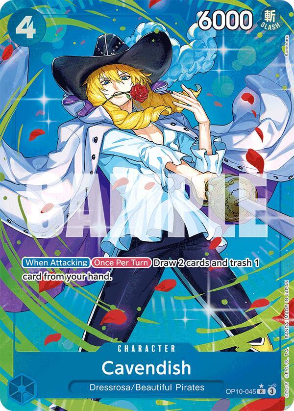 Cavendish (045) (Parallel) OP10-045 Rare Royal Blood One Piece Foil Near Mint