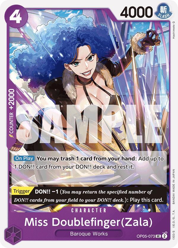 Miss Doublefinger(Zala) (Reprint) OP05-073 Premium Booster -The Best- One Piece NM