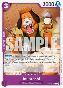 Inuarashi OP13-061 Common Carrying On His Will One Piece Near Mint