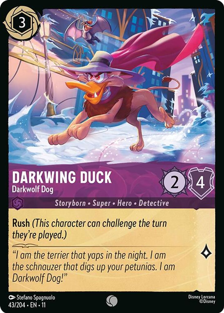 Darkwing Duck - Darkwolf Dog 43/204 Common Winterspell Lorcana Near Mint