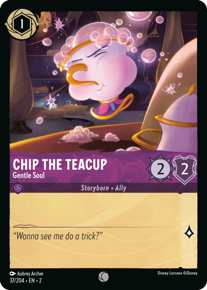 Chip the Teacup - Gentle Soul 37/204 Common Rise of the Floodborn Lorcana NM