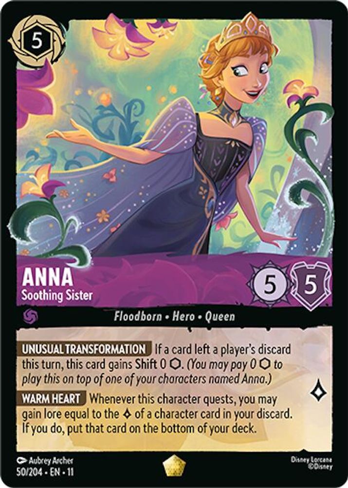 Anna - Soothing Sister 50/204 Legendary Winterspell Lorcana Near Mint