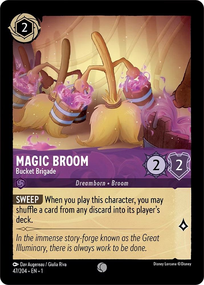 Magic Broom - Bucket Brigade 47/204 Common The First Chapter Lorcana Near Mint