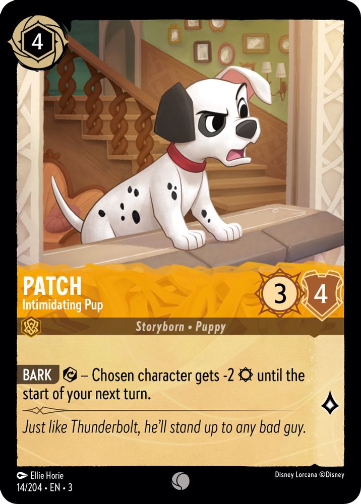 Patch - Intimidating Pup 14/204 Common Into the Inklands Lorcana Near Mint