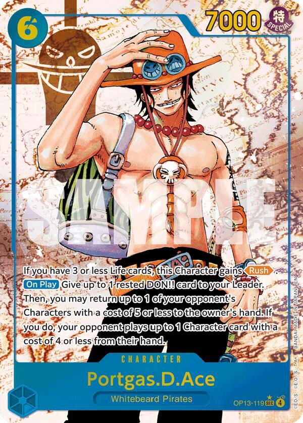 Portgas.D.Ace (119) (Parallel) OP13-119 Carrying On His Will One Piece Foil NM