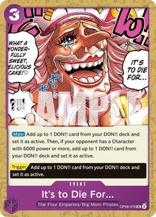 It's to Die For (Reprint) OP08-076 Premium Booster -The Best- Vol. 2 One Piece NM
