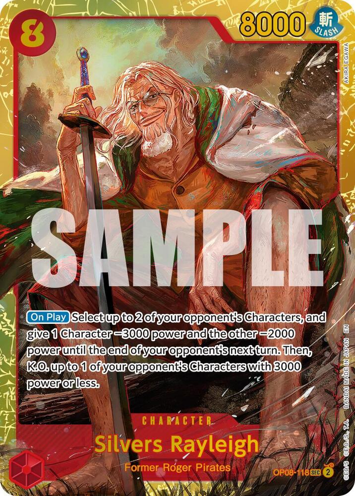 Silvers Rayleigh (Reprint) OP08-118 Premium Booster -The Best- Vol. 2 One Piece Foil NM