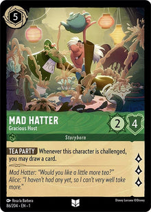 Mad Hatter - Gracious Host 86/204 Uncommon The First Chapter Lorcana Near Mint