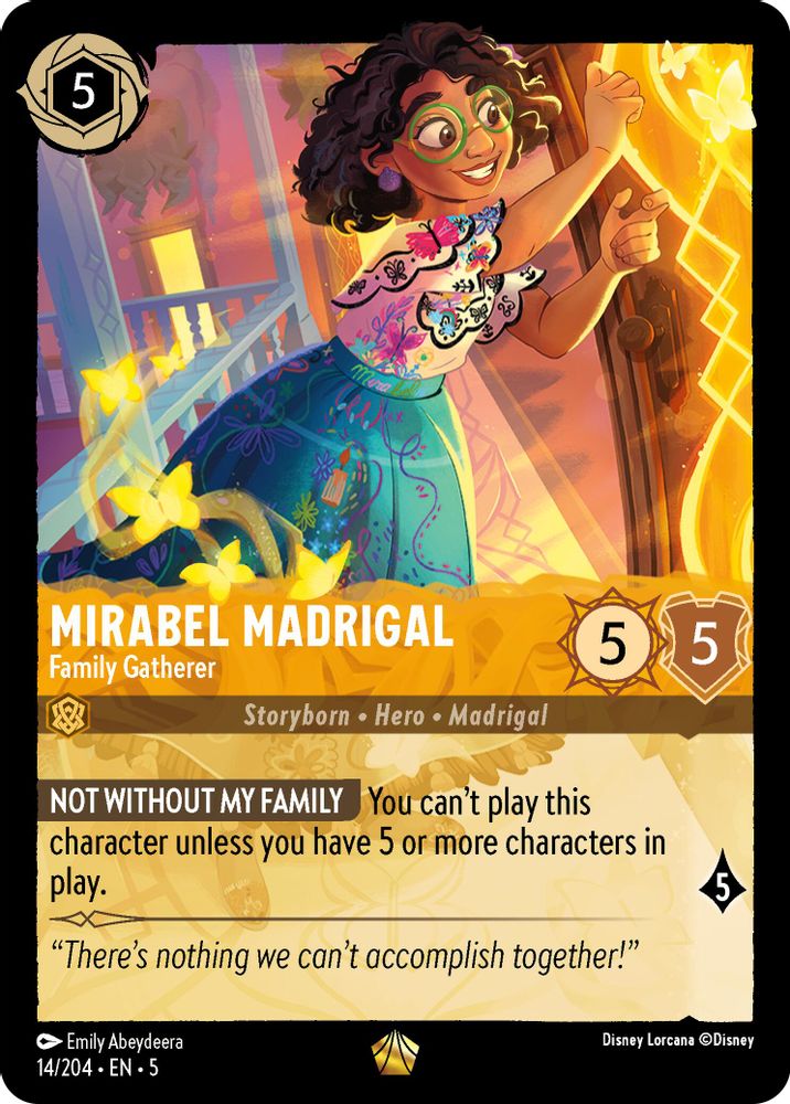 Mirabel Madrigal - Family Gatherer 14/204 Legendary Shimmering Skies Lorcana NM