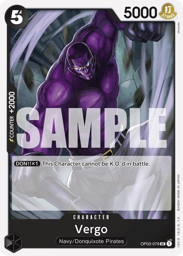 Vergo (Reprint) OP03-079 Uncommon Premium Booster -The Best- One Piece Near Mint