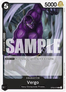 Vergo (Reprint) OP03-079 Uncommon Premium Booster -The Best- One Piece Near Mint
