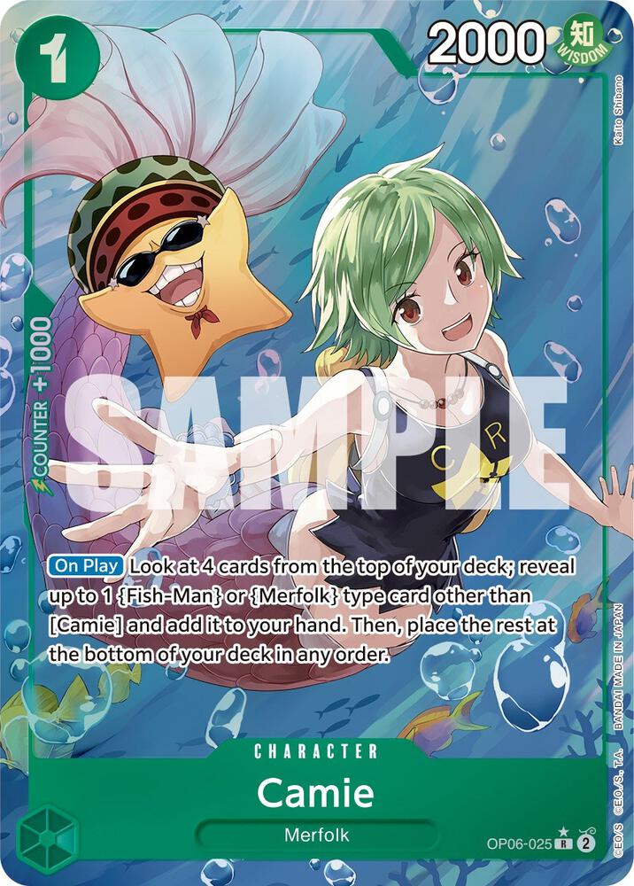 Camie (Alternate Art) OP06-025 Rare Wings of the Captain One Piece Foil NM