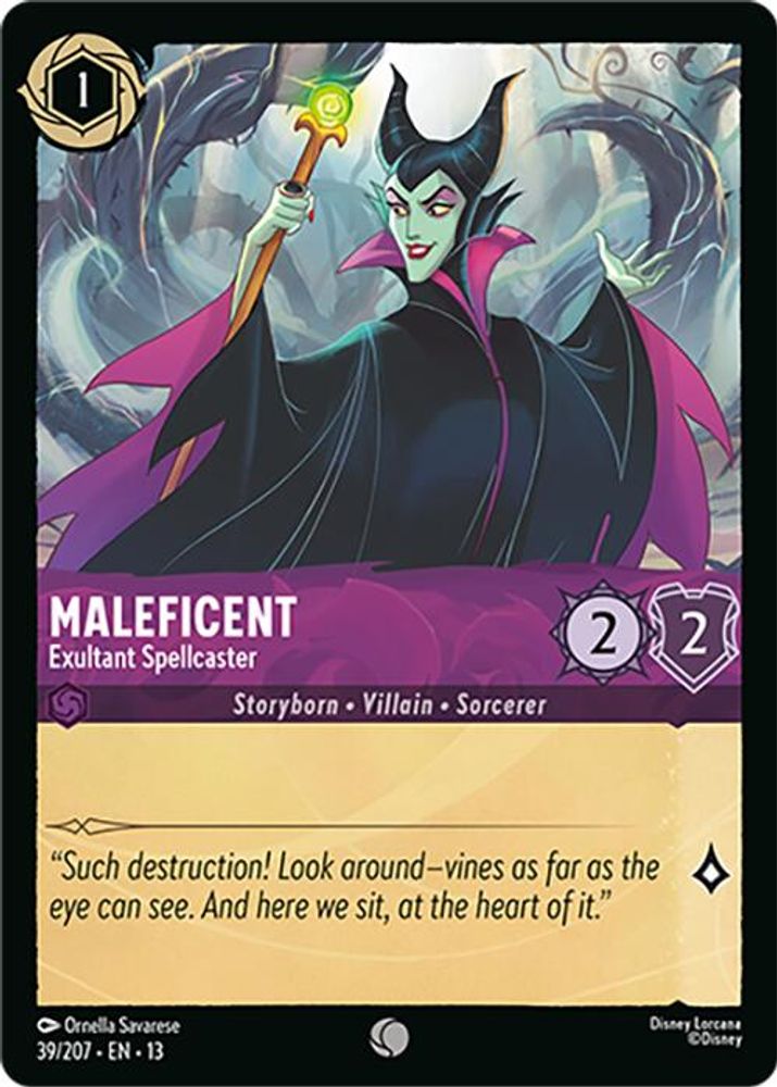 Maleficent - Exultant Spellcaster 39/204 Common Attack of the Vine! Lorcana NM