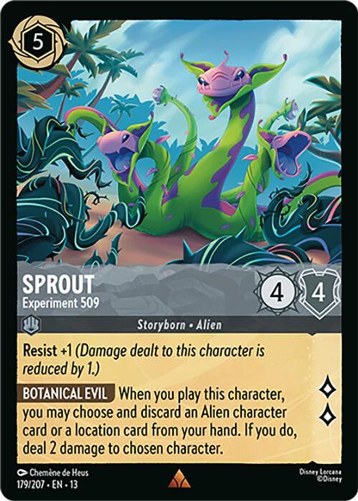 Sprout - Experiment 509 179/204 Rare Attack of the Vine! Lorcana Near Mint