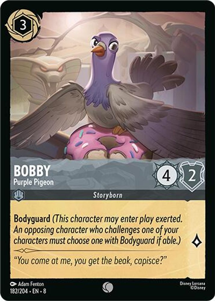Bobby - Purple Pigeon 182/204 Common Reign of Jafar Lorcana Near Mint