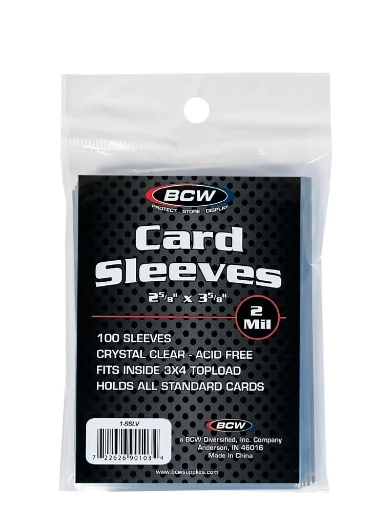 100 ct. Penny Card Soft Sleeves  - for Standard Sized Cards by BCW