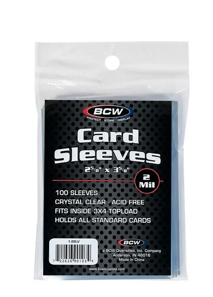 100 ct. Penny Card Soft Sleeves  - for Standard Sized Cards by BCW