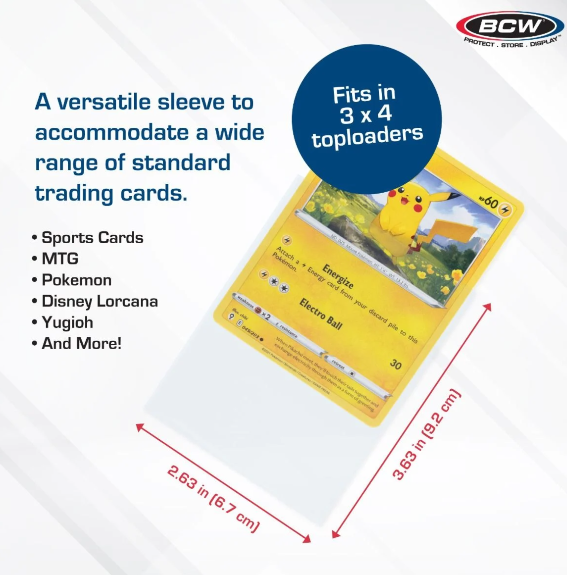 100 ct. Penny Card Soft Sleeves  - for Standard Sized Cards by BCW