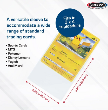 100 ct. Penny Card Soft Sleeves  - for Standard Sized Cards by BCW