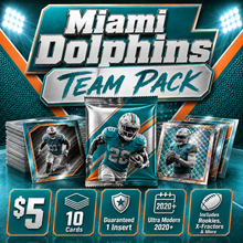 Miami Dolphins Ultra Modern Football Team Pack - 10 Cards + Guaranteed Insert