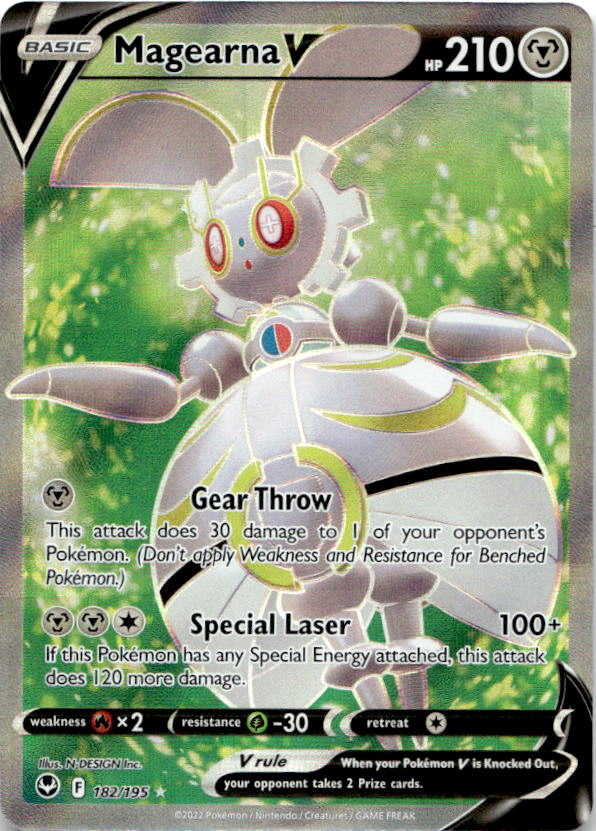 Magearna V 182/195 Ultra Rare Silver Tempest Pokemon Near Mint