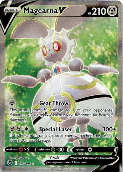 Magearna V 182/195 Ultra Rare Silver Tempest Pokemon Near Mint