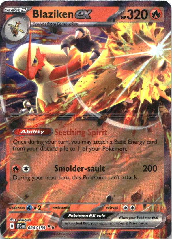 Blaziken ex 024/159 Double Rare Journey Together Pokemon Near Mint