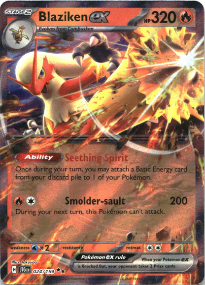 Blaziken ex 024/159 Double Rare Journey Together Pokemon Near Mint