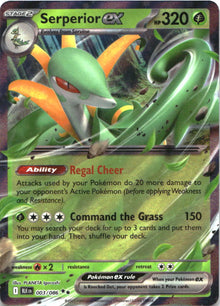 Serperior ex 003/086 Holo Double Rare Black Bolt Pokemon Near Mint